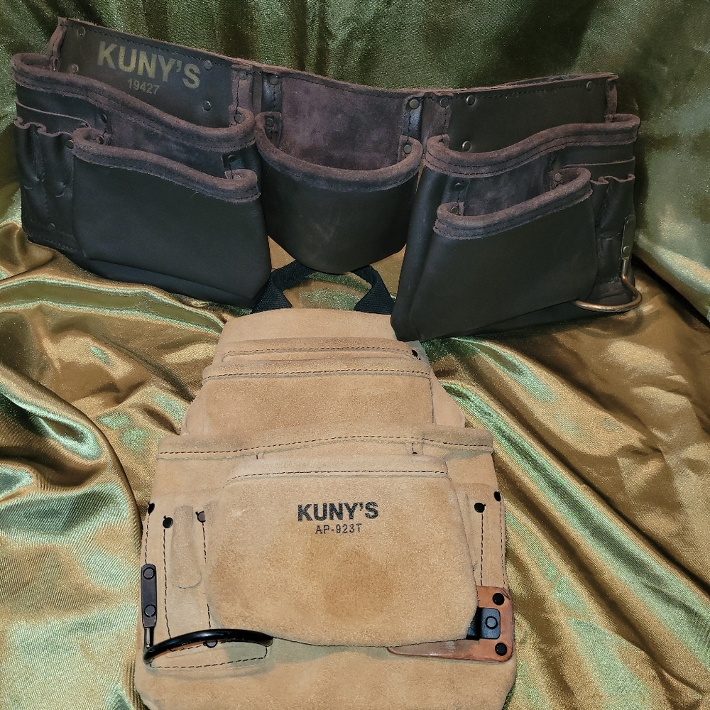 Kuny's 19427 12-Pocket Construction Work Apron with Kuny's AP-923T 10-Pocket Bag